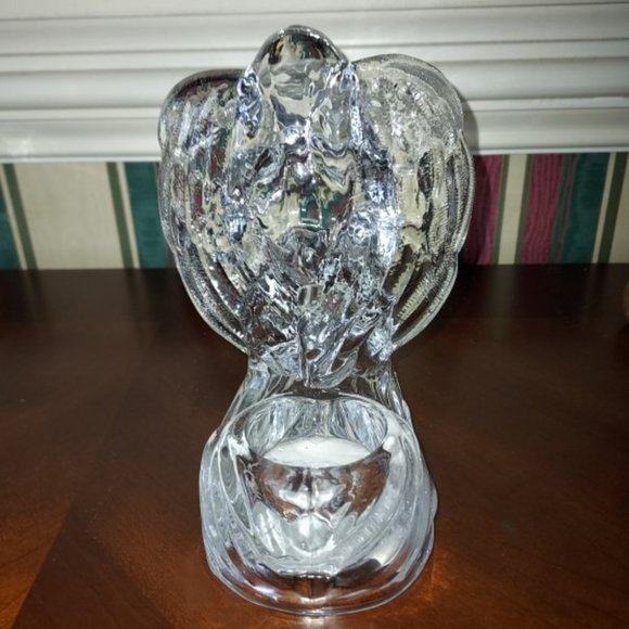 Vintage DePlomb Crystal Angel Candle Holders Set of 2 - Picture 7 of 15